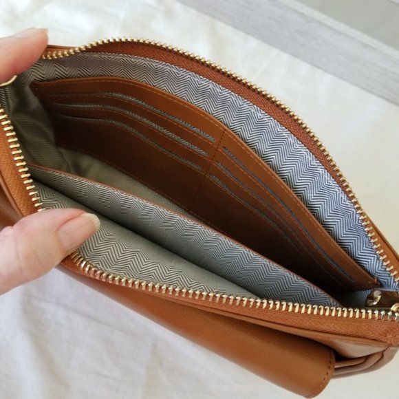 NEW! Brown Faux Leather Purse Shoulder Crossbody Bag w/Detachable Strap - Picture 8 of 14